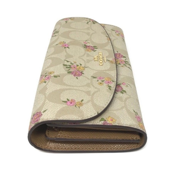 Coach Slim Envelope Wallet In Signature Canvas - Picture 3 of 4